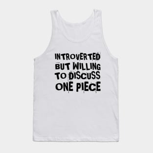 Introverted but willing to discuss One Piece Tank Top